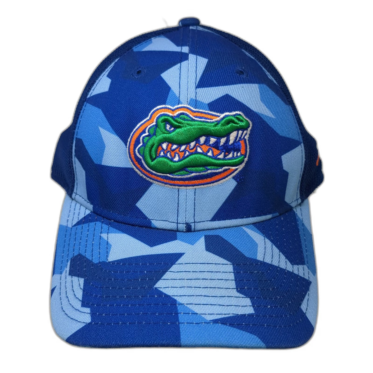 Florida Gators NCAA New Era 39THIRTY Cap Blue L Camo Mesh Stretch Geometric Hat