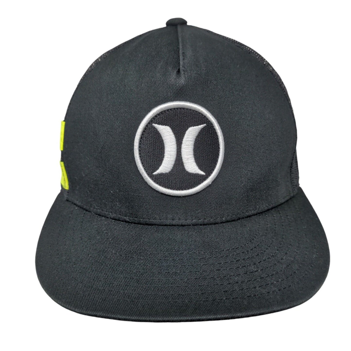 Hurley Snapback Mesh Back Trucker Hat Black One Size Adjustable Yupoong