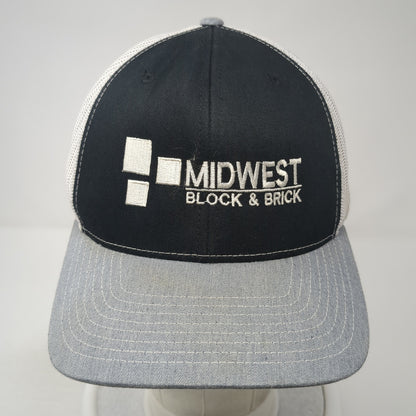 Midwest Block & Brick Snapback Trucker Hat Multi One Size Mesh Back
