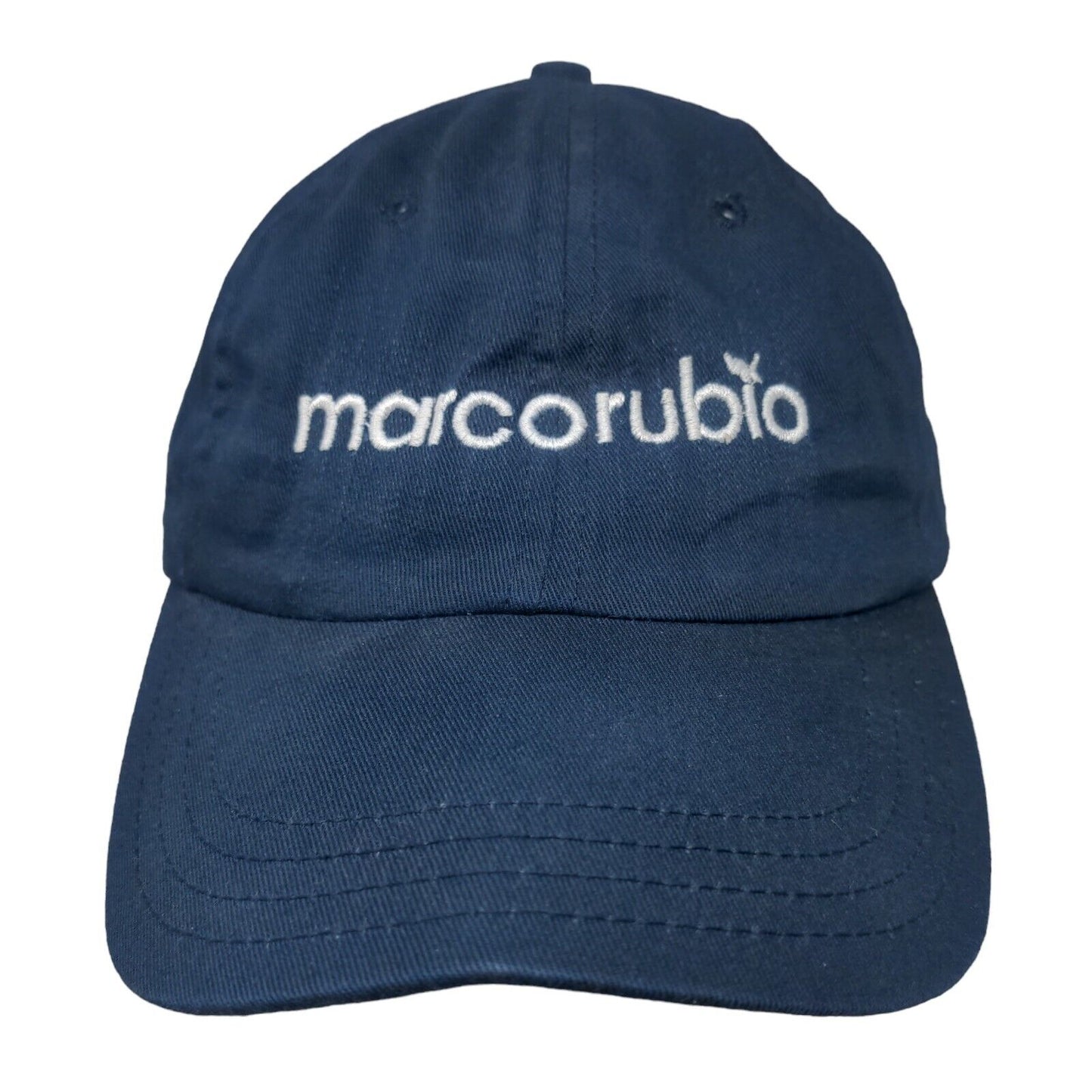 Marco Rubio Strapback Hat Blue One Size Adjustable Embroidered Vented Holes