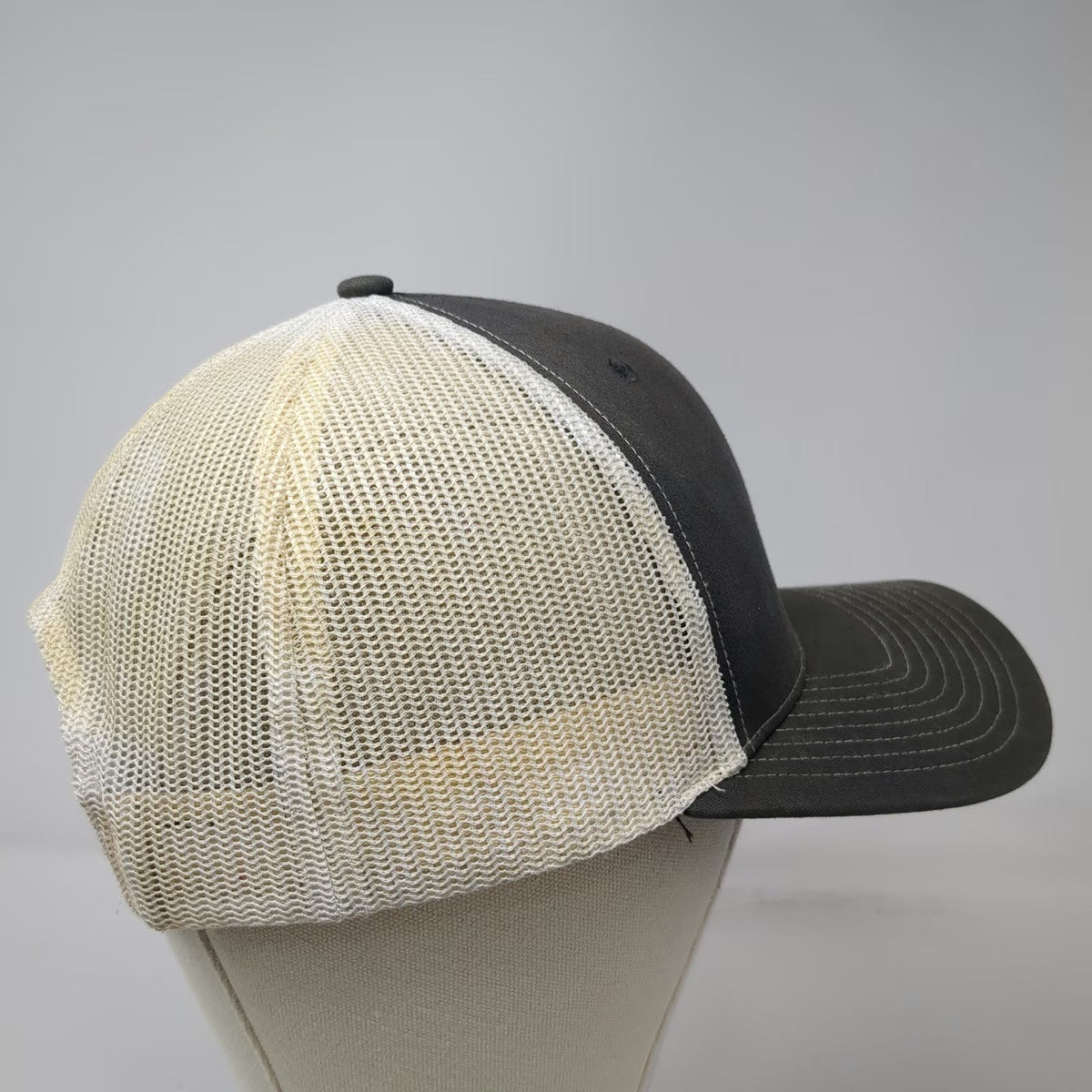 Richardson Trucker Hat Gray One Size Mesh Back Snapback JS Rae Embroidered Logo