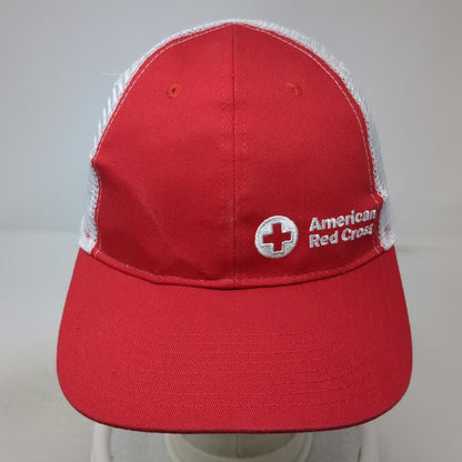 Vitronic American Red Cross Red Baseball Cap One Size Mesh Strapback Hat Logo