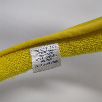 Unbranded Sun Visor Golf Hat Yellow One Size Adjustable Clip Wide Brim Blank