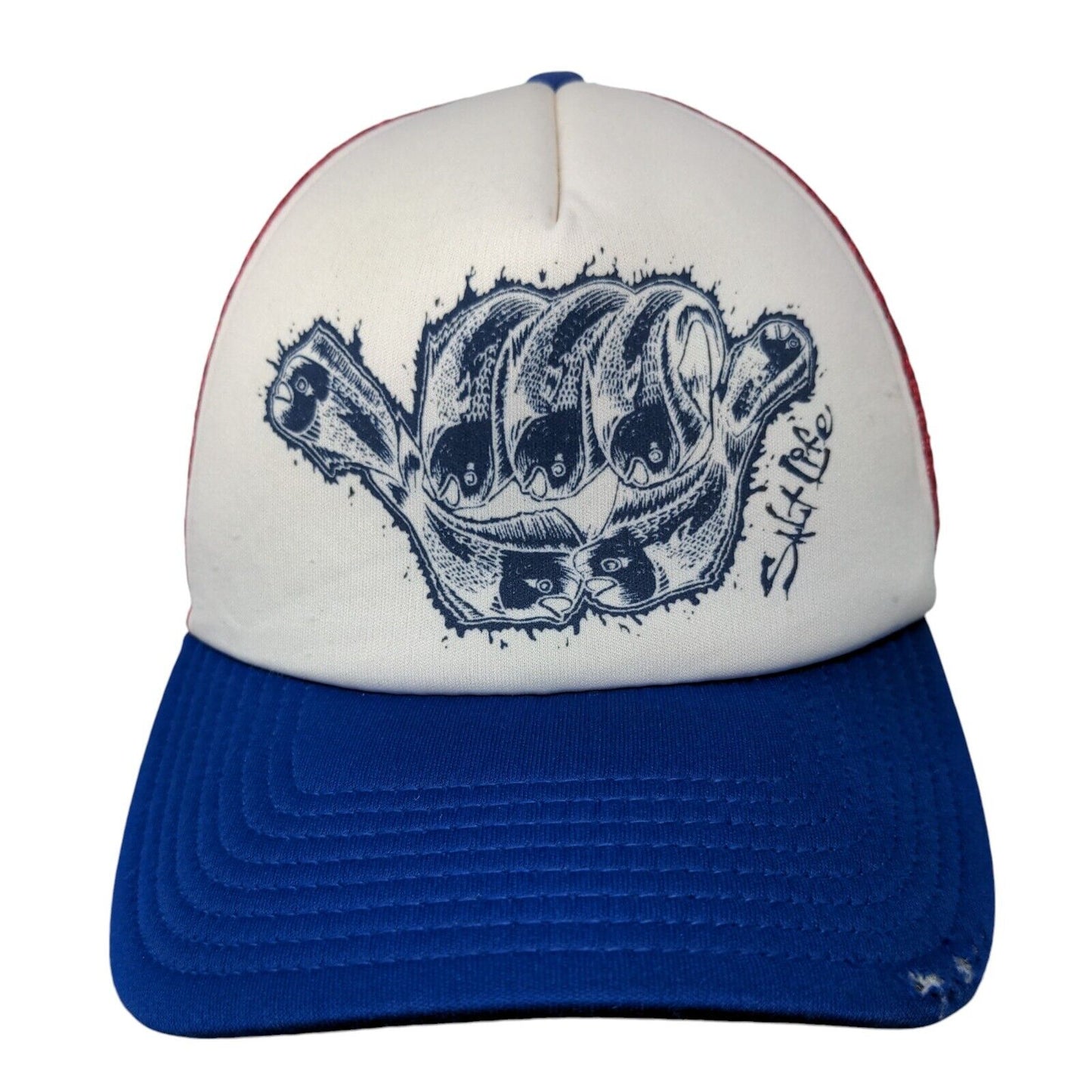 Salt Life Snapback Trucker Hat Multicolor OSFM Adjustable Mesh Back Polyester