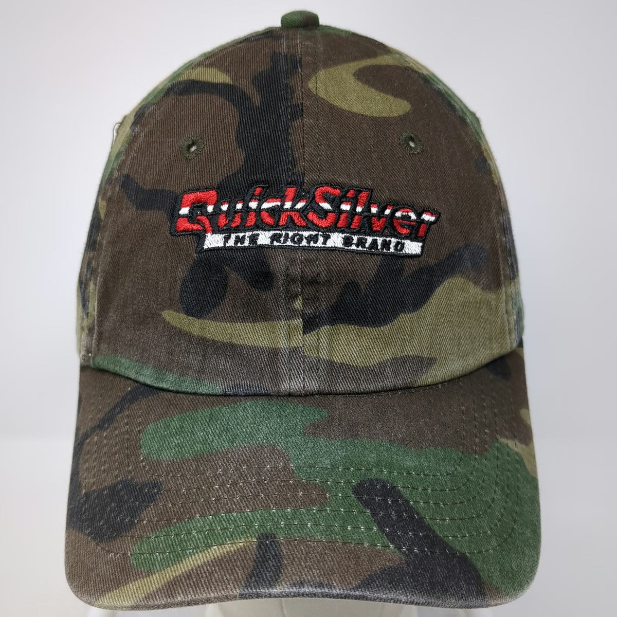 Port Authority Baseball Cap Green Brown One Size Strapback QuickSilver Logo Hat