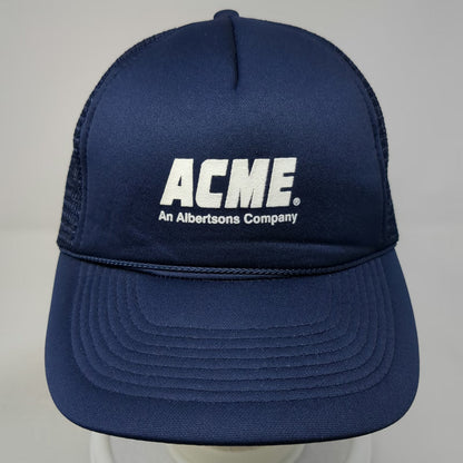 Toppers ACME Albertsons Company Blue Trucker Hat One Size Mesh Snapback Grocery