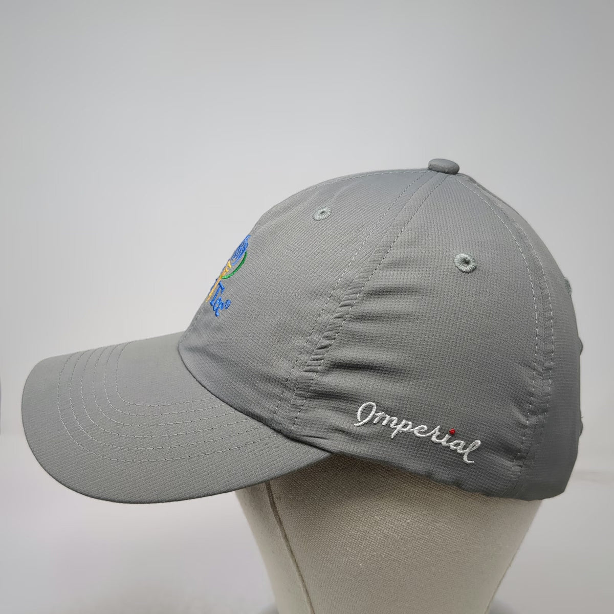 Imperial The First Tee Golf Hat Baseball Cap Gray One Size Slideback Performance