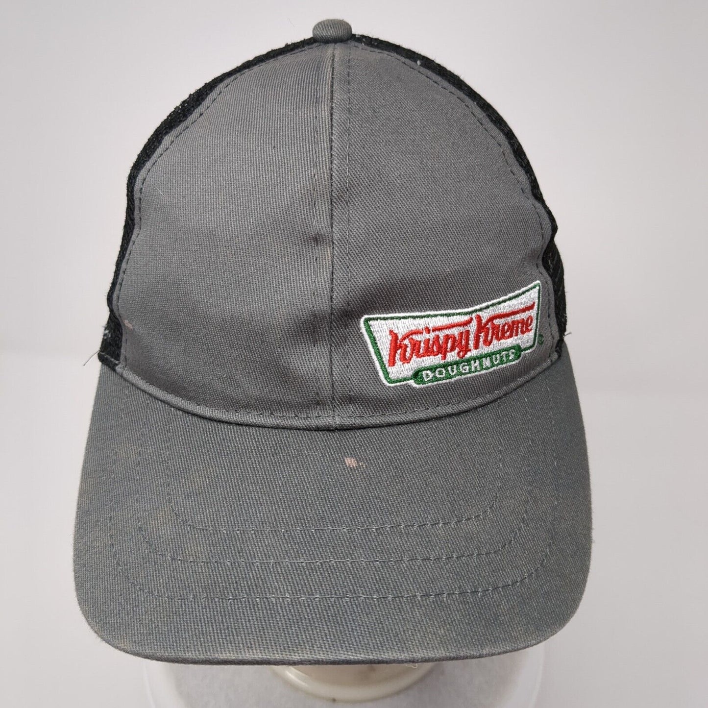 Krispy Kreme Doughnuts Snapback Trucker Hat Gray One Size Mesh Back 6 Panel