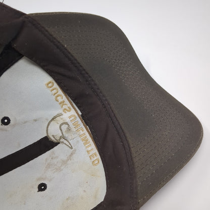 Ducks Unlimited Est. 1937 Baseball Cap Brown One Size Adjustable Embroidered