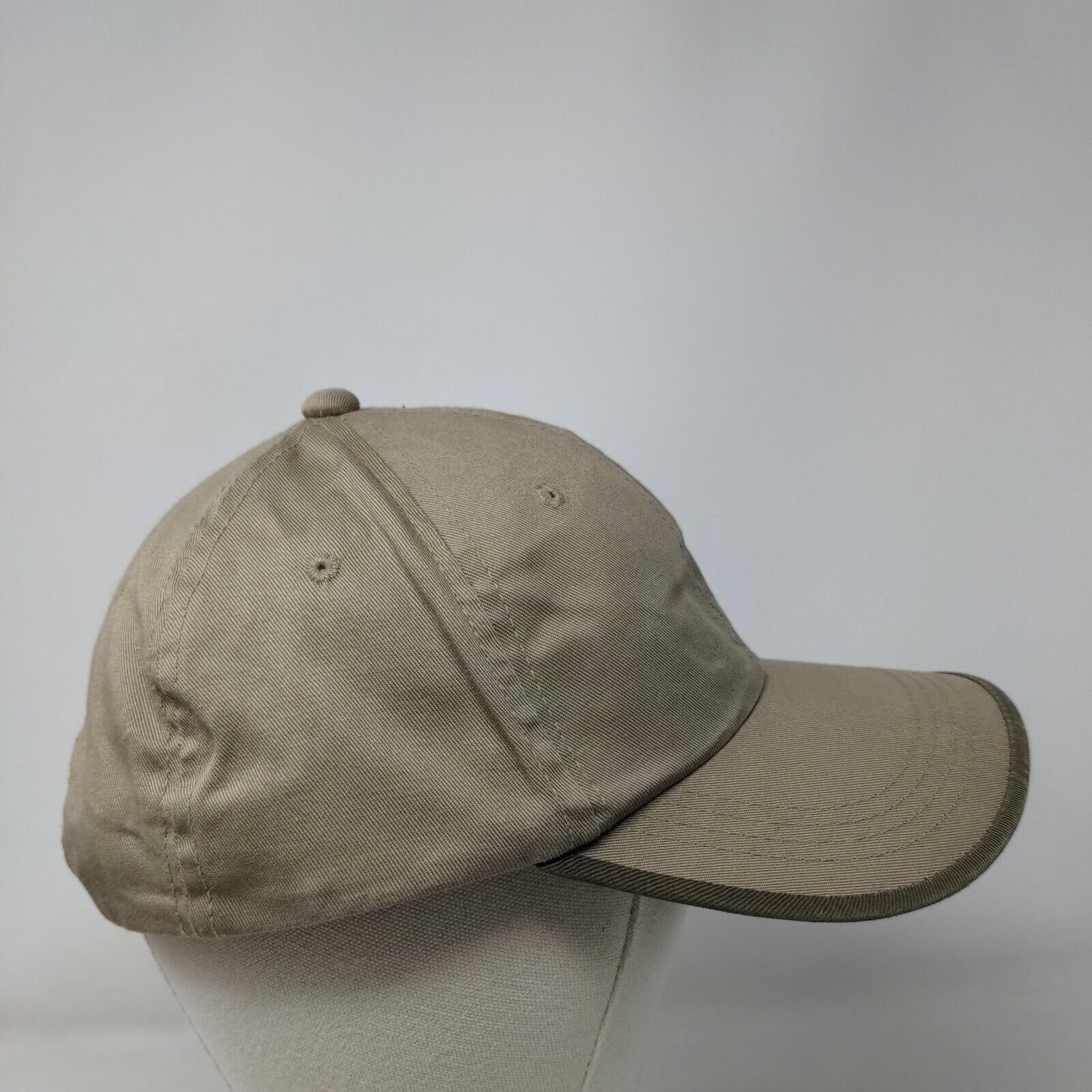 Signatures Snapback Hat Tan OSFM Adjustable Solid Vent Holes Blank