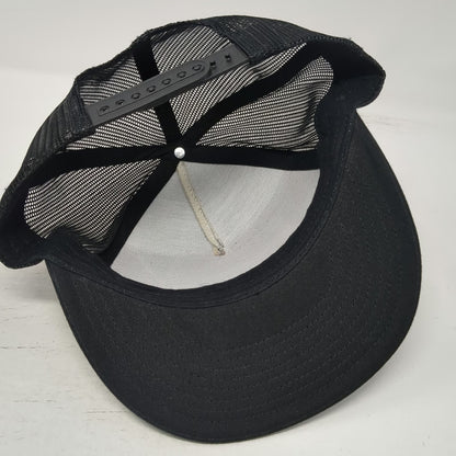 Sport-Tek Trucker Hat Black One Size Frontier Feathers Farm Patch Mesh Snapback