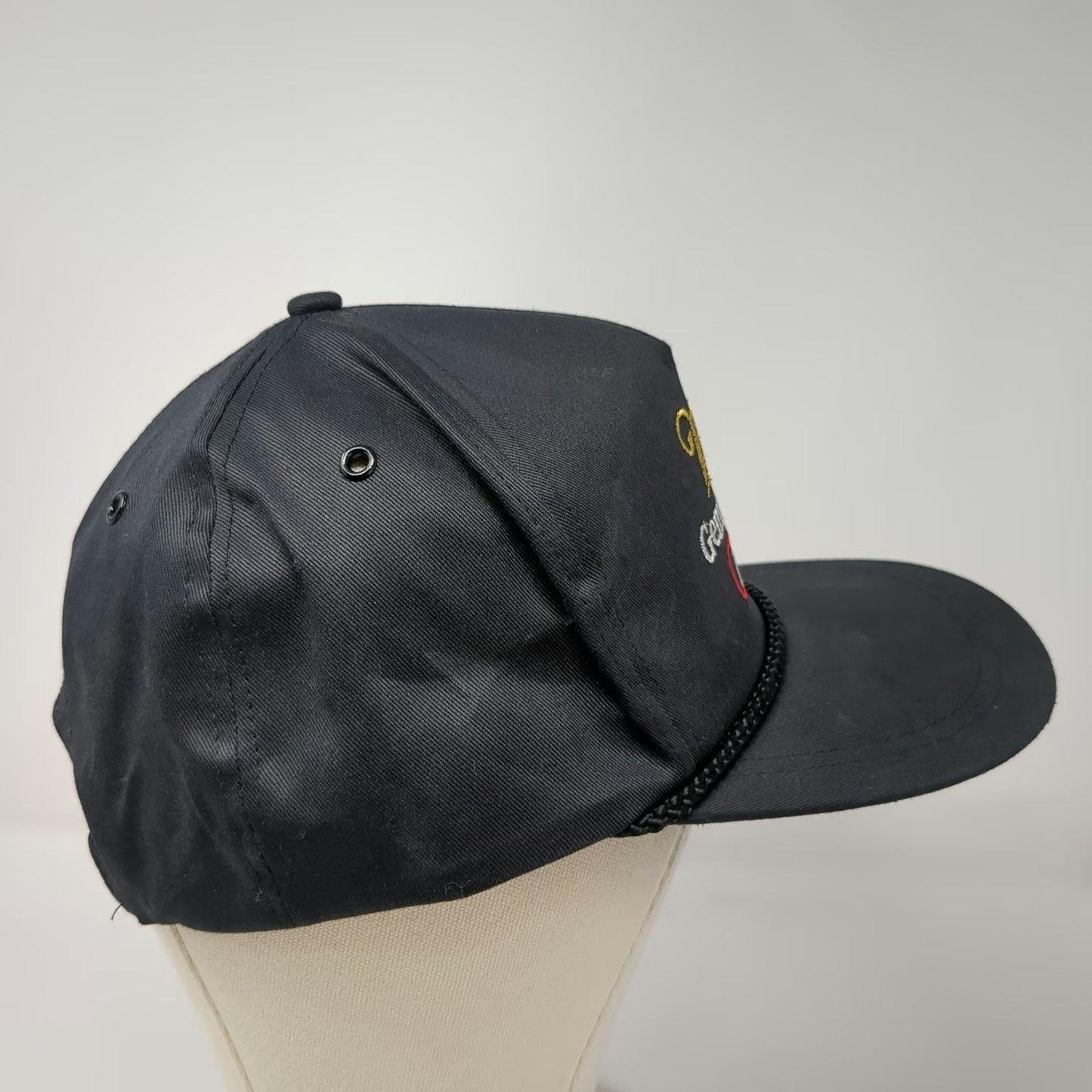 Miller 5 Panel Black Hat Genuine Draft Light Rope Snapback Beer Brew Vintage