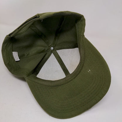 Unbranded Strapback Hat Green OSFA Adjustable 6 Panel Blank Polyester