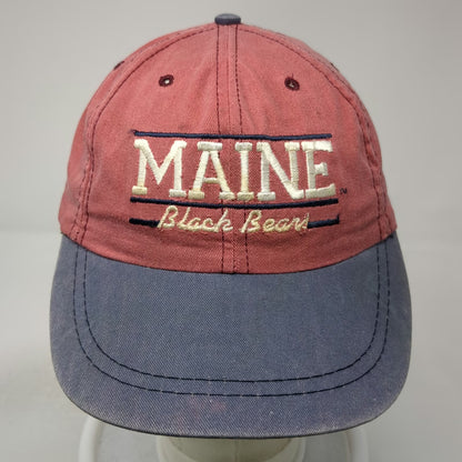 Maine Black Bears NCAA University Square Red One Size Cap Strapback Vintage
