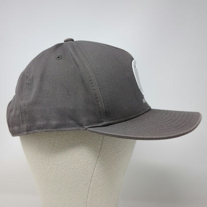 Vans 5 Panel Gray One Size Snapback Hat Off The Wall Logo Structured Embroidered