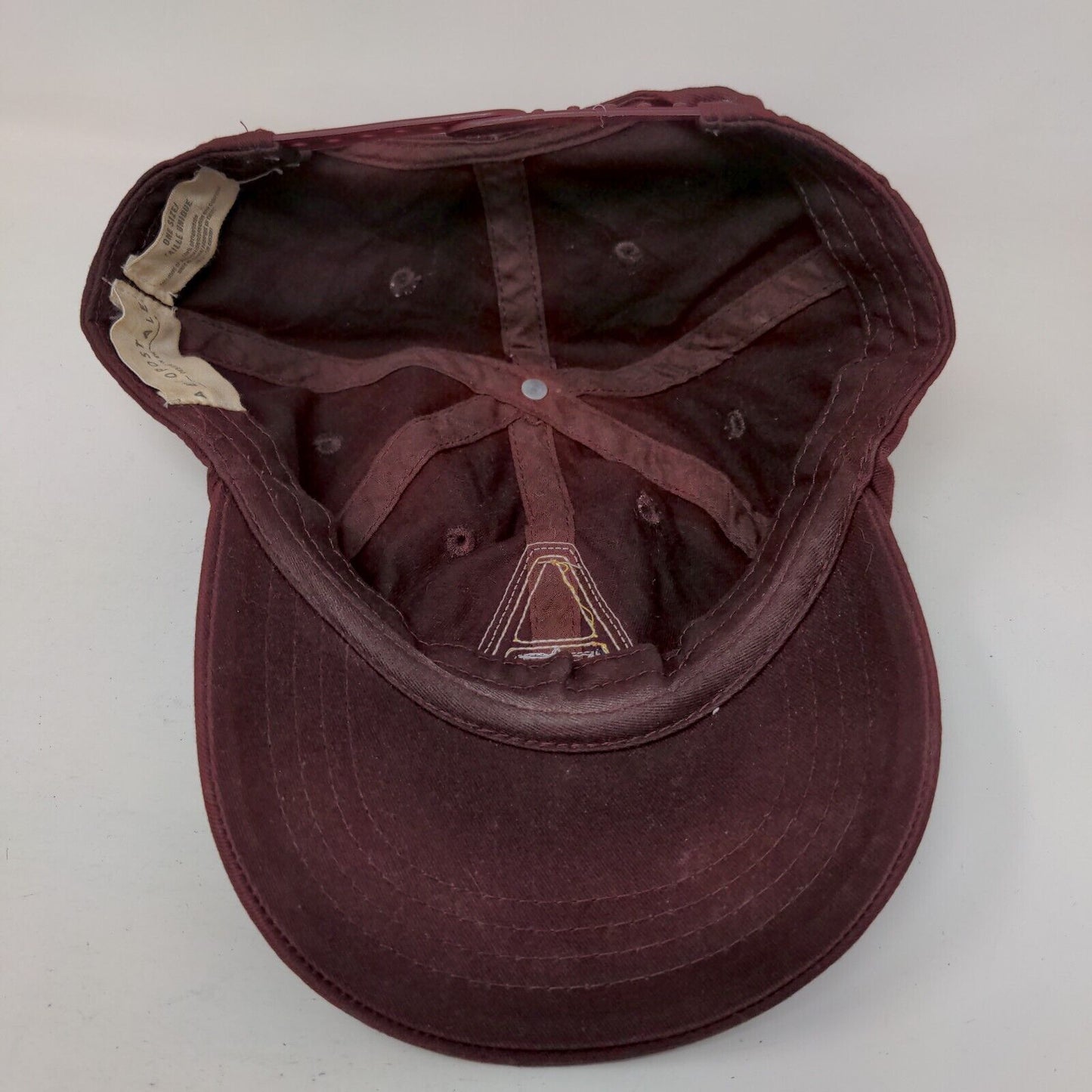 Aeropostale Snapback Hat Red OS Adjustable Embroidered Vented Holes 6 Panel