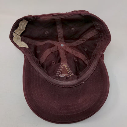 Aeropostale Snapback Hat Red OS Adjustable Embroidered Vented Holes 6 Panel