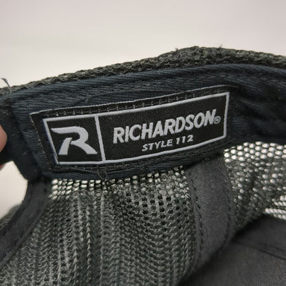 Richardson Trucker Hat Gray One Size Flomatic Valves Mesh Snapback Embroidered