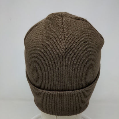 Top Agriculture Men's Knit Beanie Hat Cap Brown OSFM Embroidered Logo Acrylic