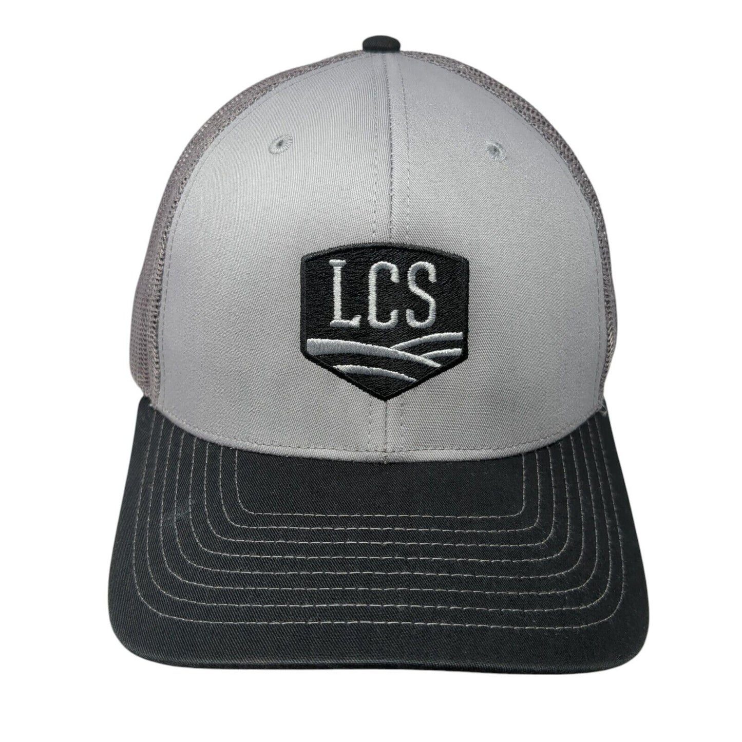 LCS Snapback 112 Trucker Hat Gray One Size Adjustable Mesh Back Richardson