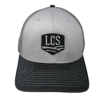 LCS Snapback 112 Trucker Hat Gray One Size Adjustable Mesh Back Richardson