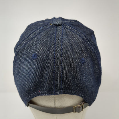 California CA Slideback Hat Blue One Size Adjustable Distressed Rhinestone Denim