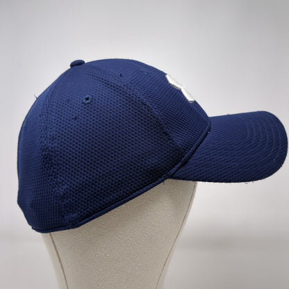 Under Armour Fitted Hat Blue Large/XL Solid Embroidered Logo 6 Panel