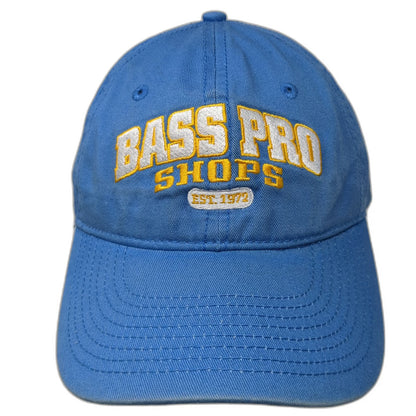 Bass Pro Shops Baseball Cap Blue White Yellow One Size Embroidered Strapback Hat