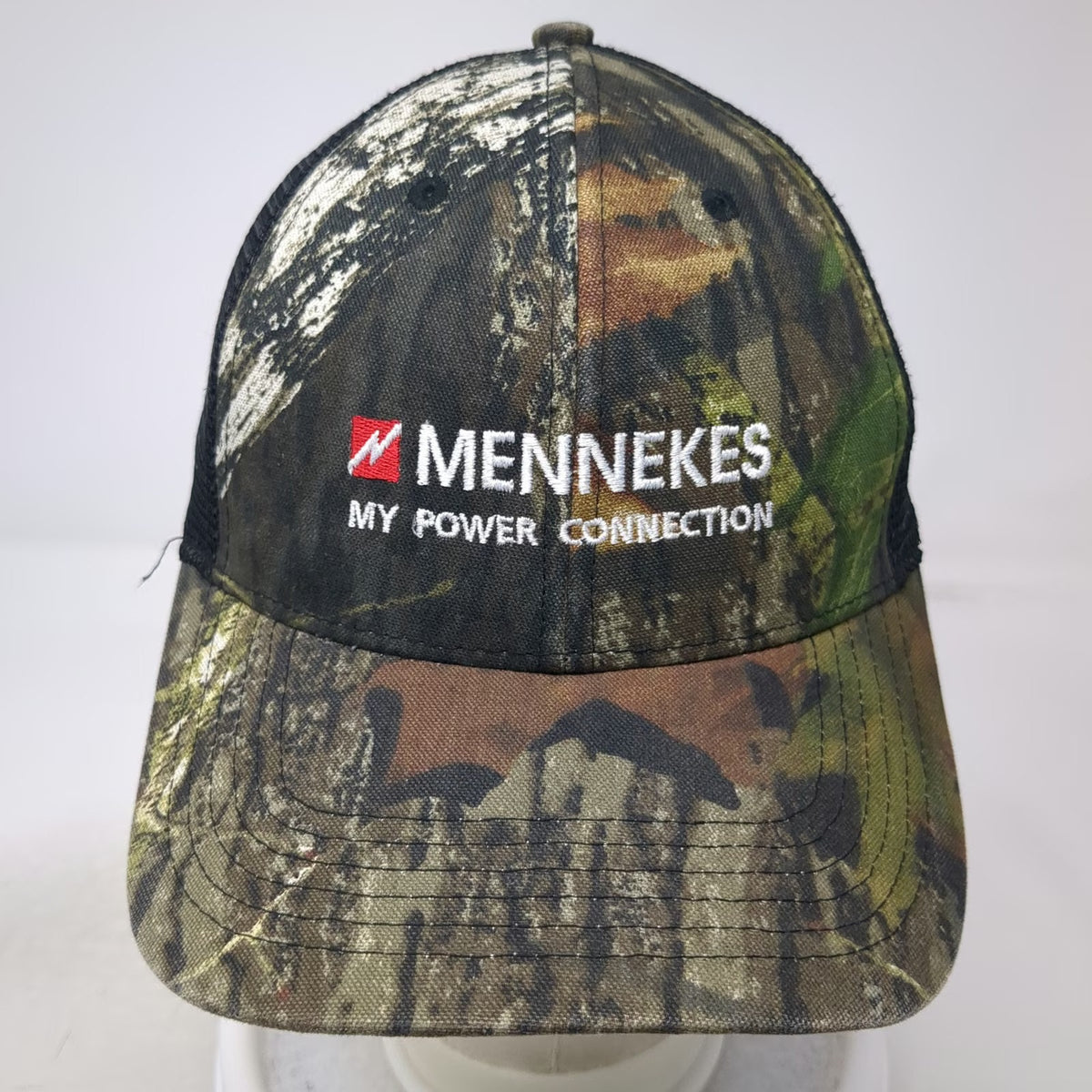 Cap America Trucker Hat Green OSFM Mennekes My Power Connection Camo Snapback