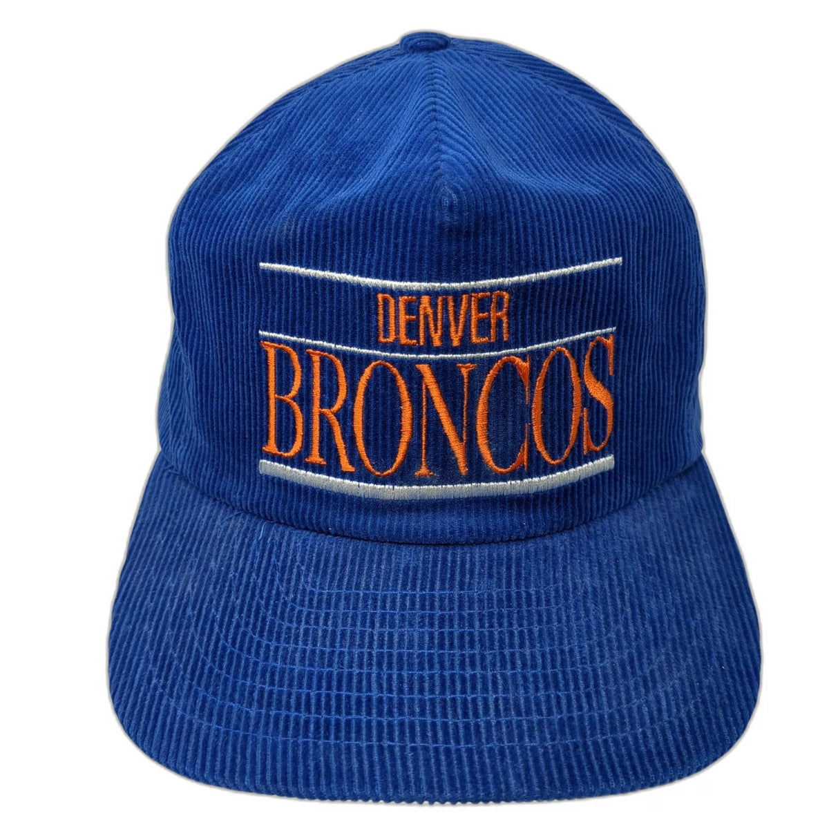 Denver Broncos NFL Annco Cap Blue Orange One Size Corduroy Snapback Hat D Logo