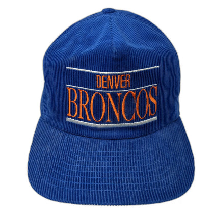 Denver Broncos NFL Annco Cap Blue Orange One Size Corduroy Snapback Hat D Logo