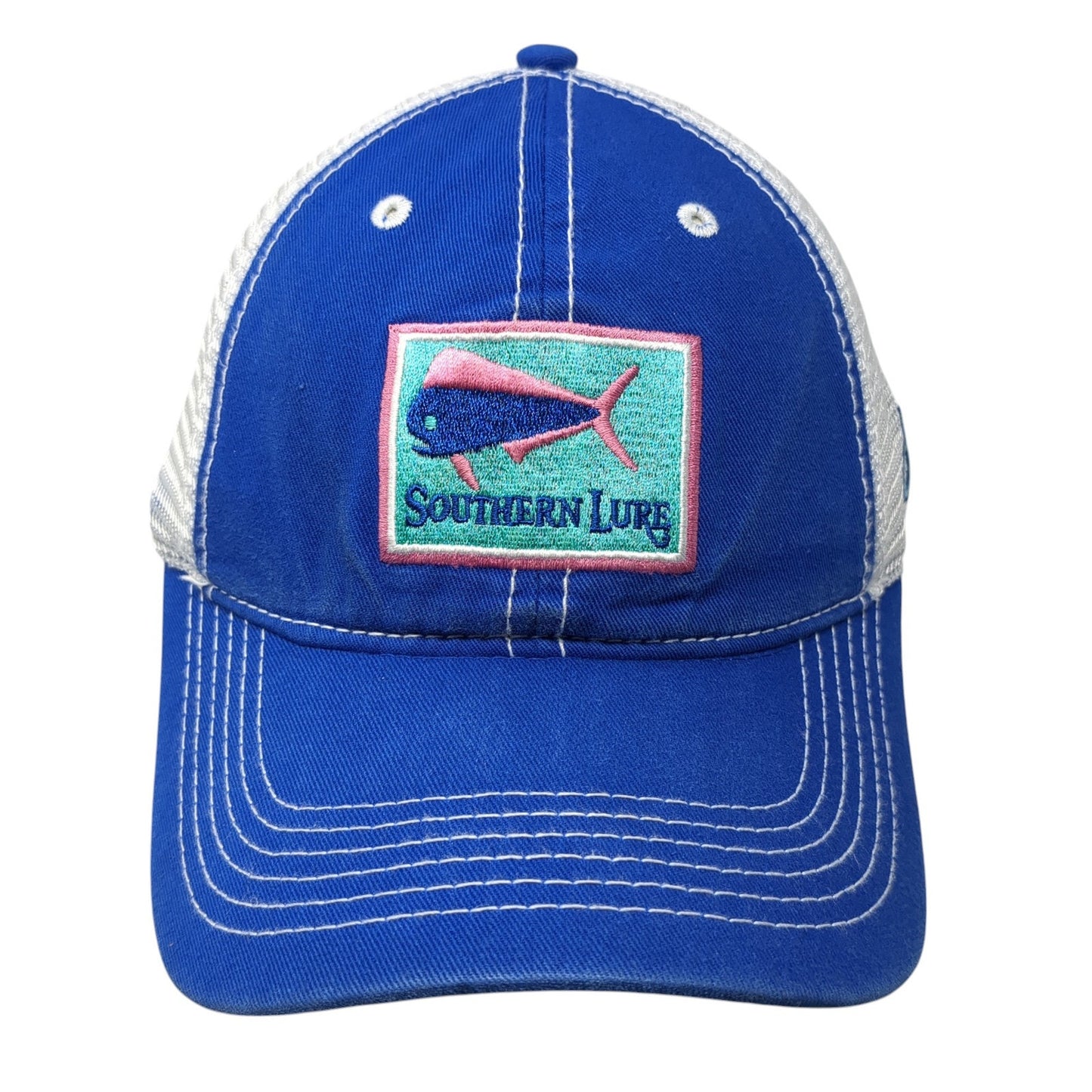 Southern Lure Snapback Trucker Hat Blue One Size Mesh Back Adjustable