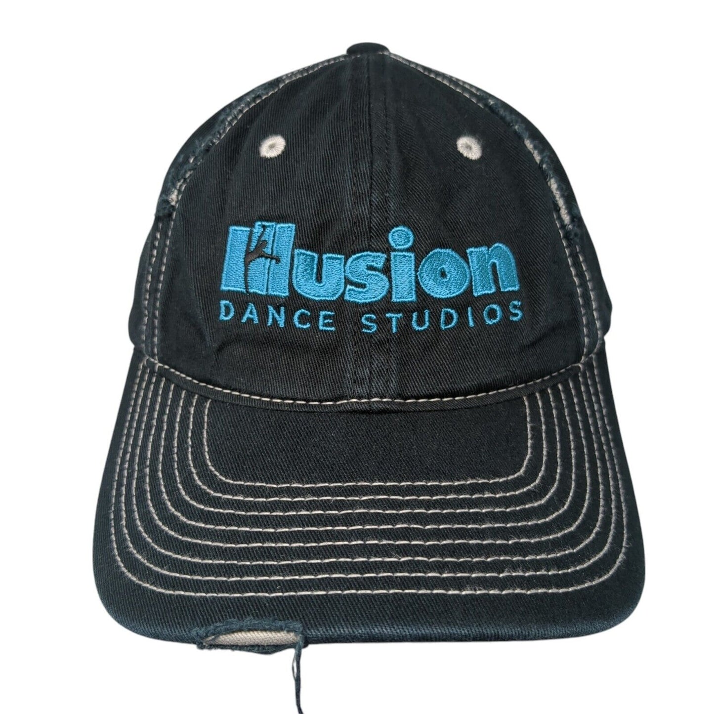 Illusion Dance Studios Strapback Hat Black OS Adjustable Distressed District
