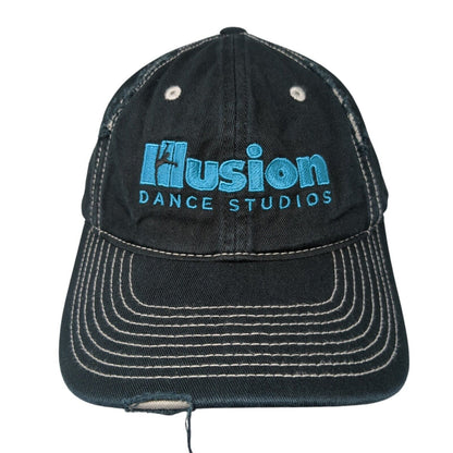 Illusion Dance Studios Strapback Hat Black OS Adjustable Distressed District