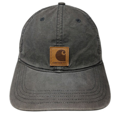 Carhartt Baseball Cap Gray One Size Strapback Cotton Canvas Front Patch Hat