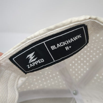 Zapped Blackhawk Trucker Hat Beige One Size Perforated Mesh Rope Jomar Travel