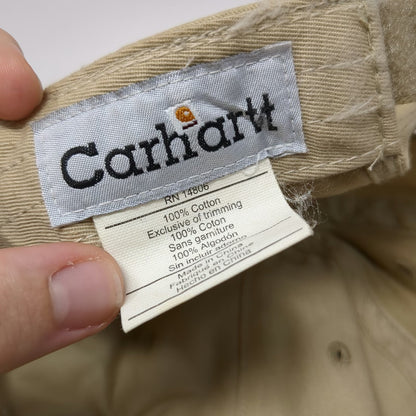 Carhartt Baseball Cap Beige One Size Strapback Embroidered Logo Cotton Hat