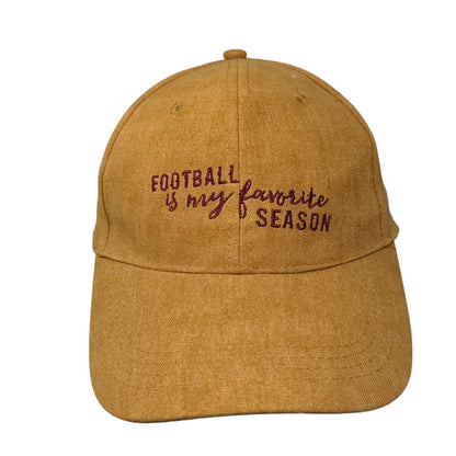 Football Is My Favorite Season Slideback Hat Brown One Size Embroidered