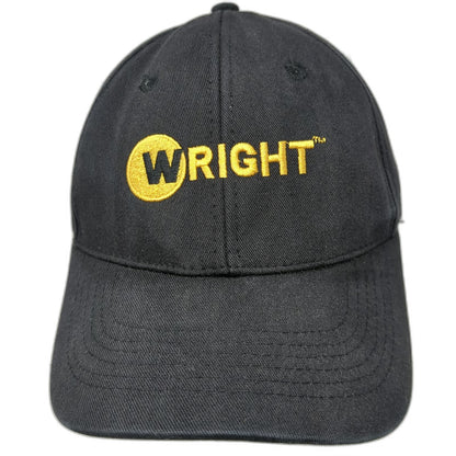Wright Manufacturing Baseball Cap Black One Size Embroidered Strapback Hat Mower
