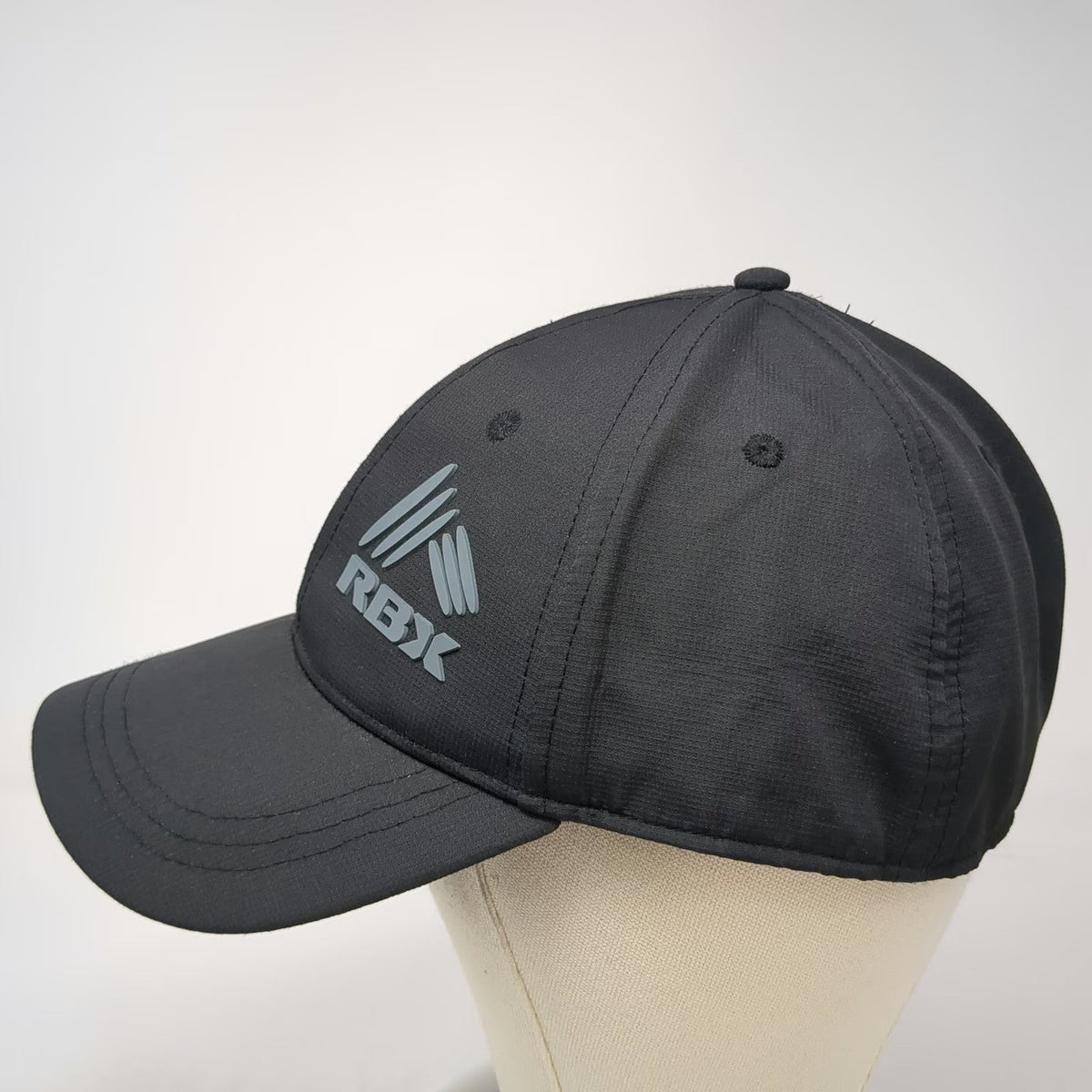 RBX Baseball Cap Black One Size Flexible Fitted Polyester Sport Performance Hat
