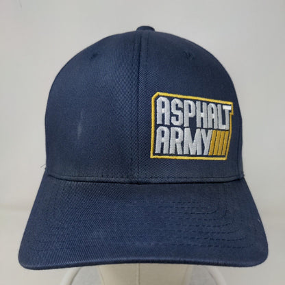 Flexfit Men's Fitted Hat Blue Size L/XL Embroidered Asphalt Army Logo