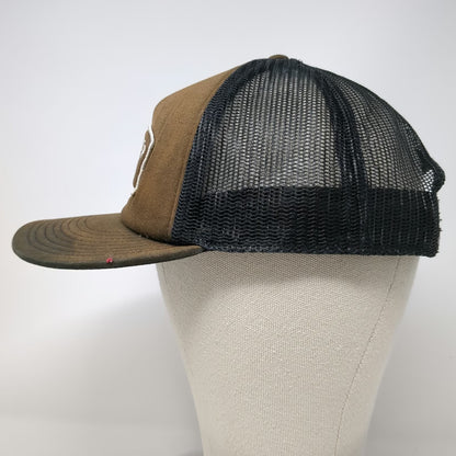 Quiksilver Trucker Hat Black One Size Mesh Back Snapback Mountain Wave Logo