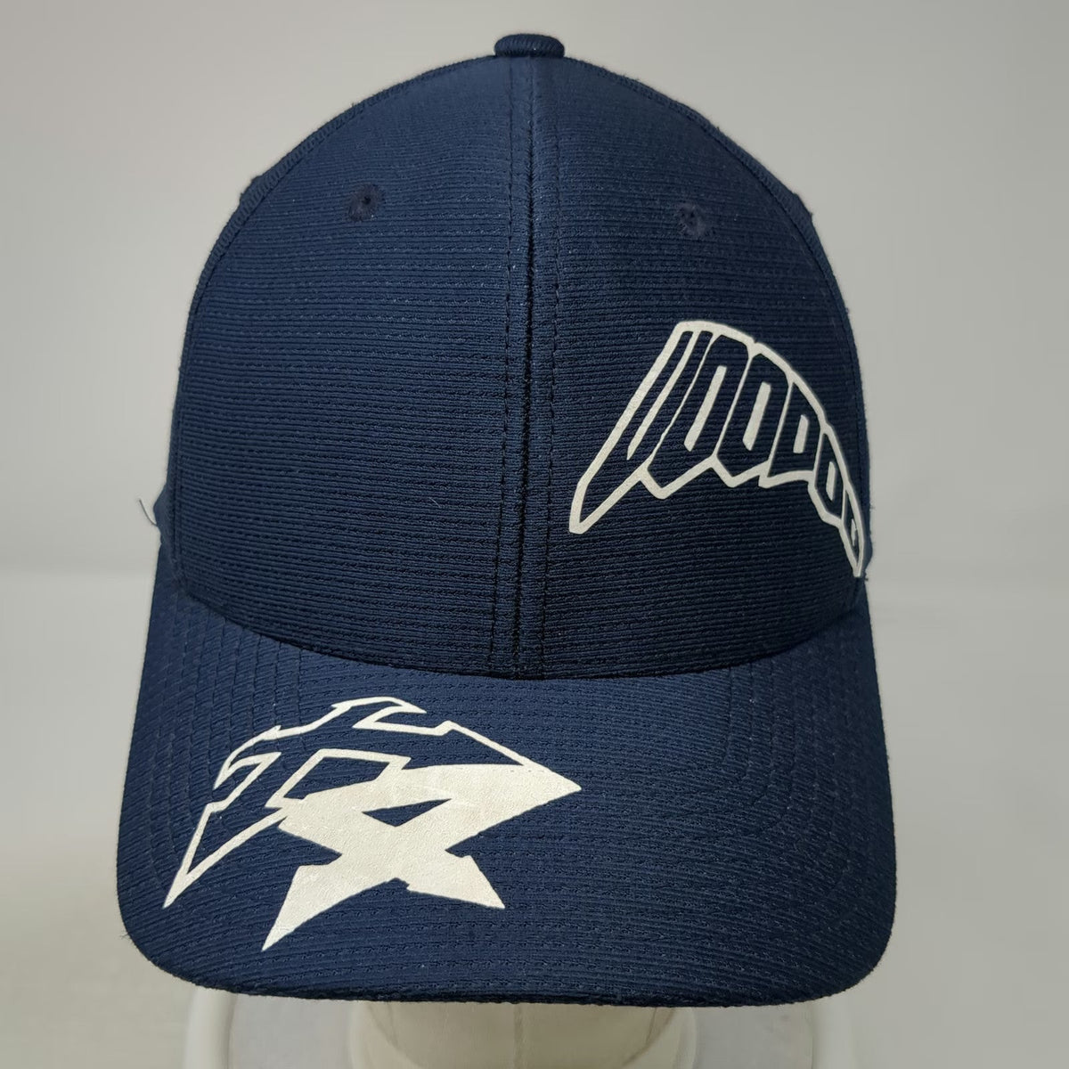 Flexfit Baseball Cap Blue One Size Voodoo Graphic Textured Fitted Stretch Hat