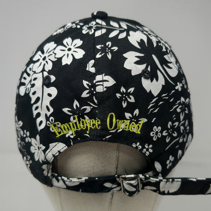 Fahrenheit Baseball Cap Black One Size Moss Greenhouses Floral Hibiscus Hat