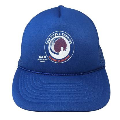Web Sites & Services Snapback Rope Trucker Hat Blue One Size Mesh Back