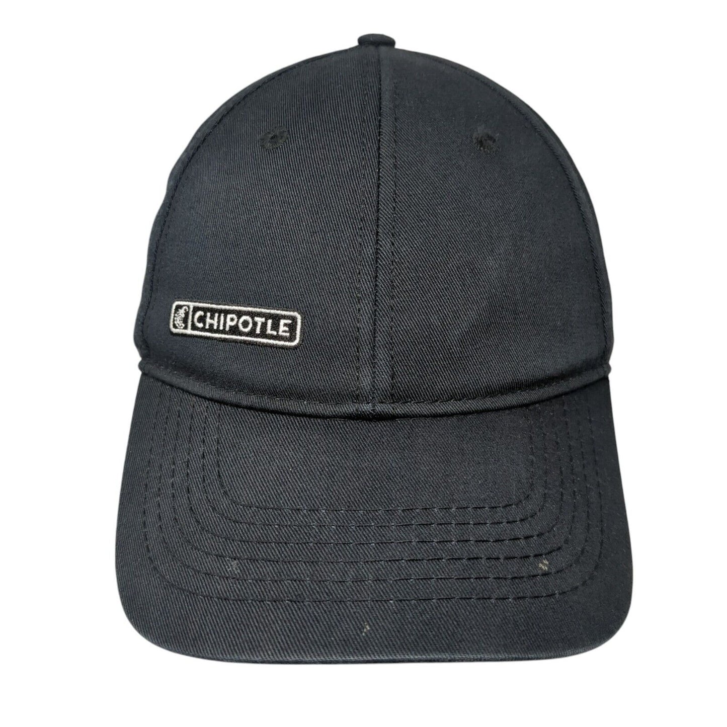 Chipotle Strapback Hat Black One Size Adjustable Embroidered Loomstate