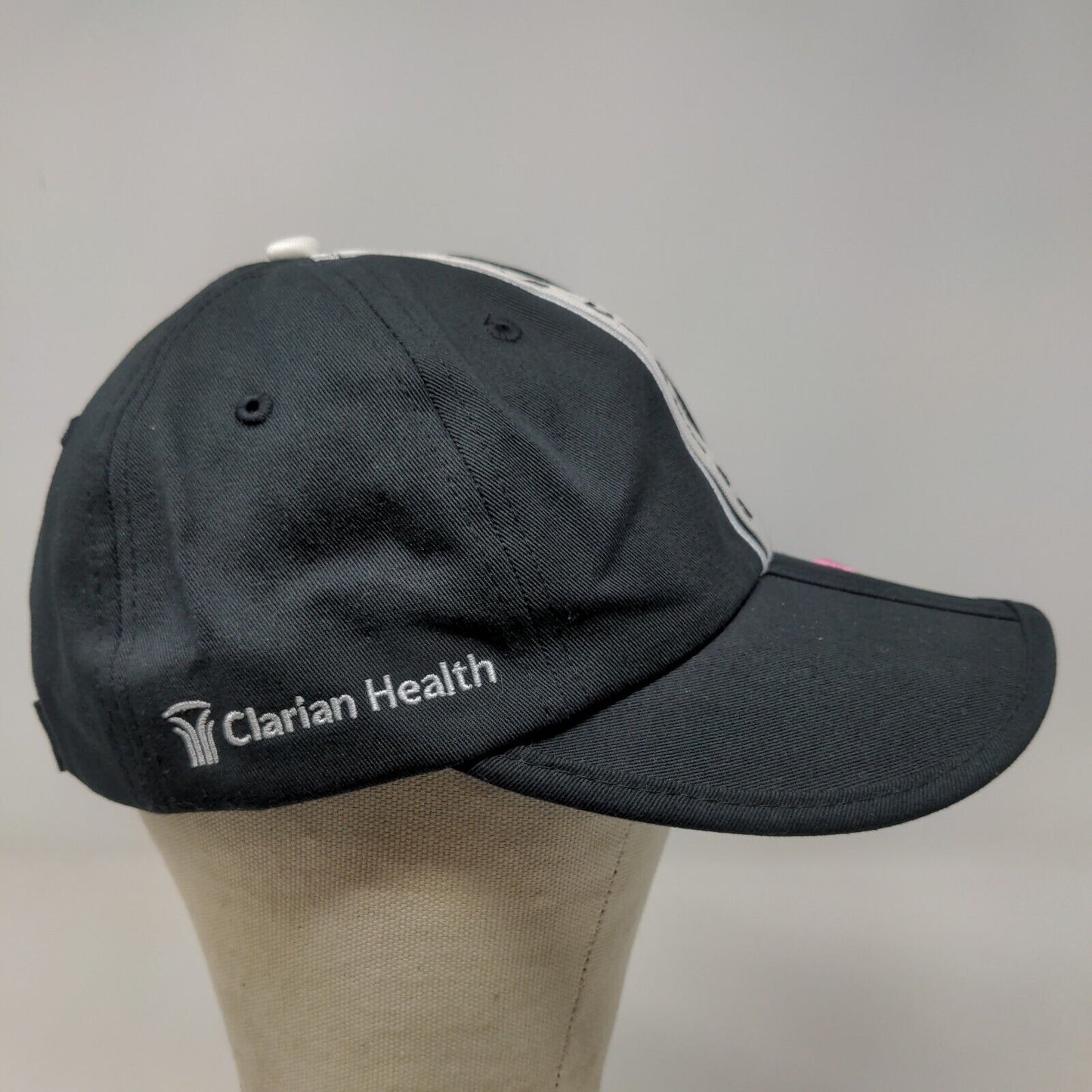 Clarian Health Men's Strapback Hat Black OSFA Race for the Cure 2008 Logo