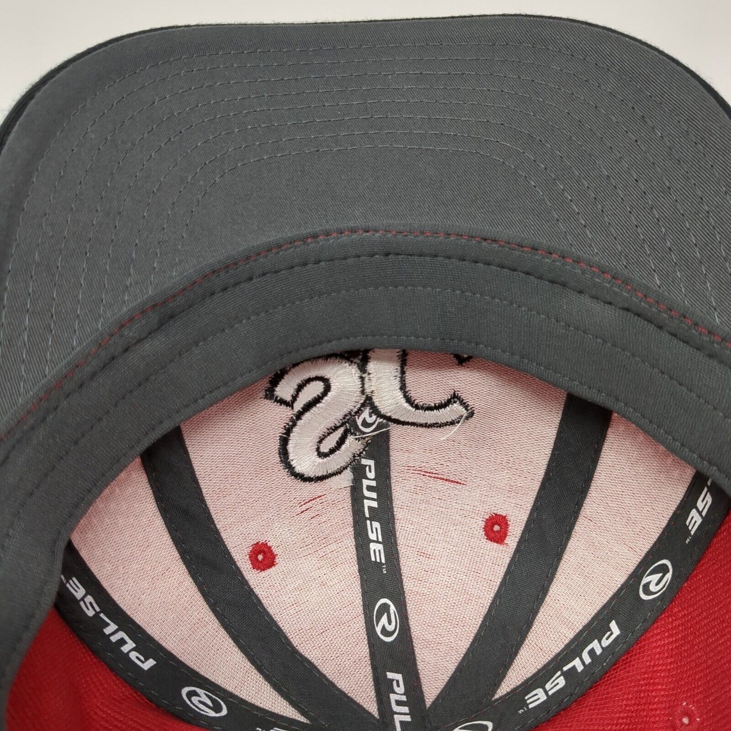 SC Fitted Hat Red S-M Flexfit Embroidered Colorblock Richardson Pulse