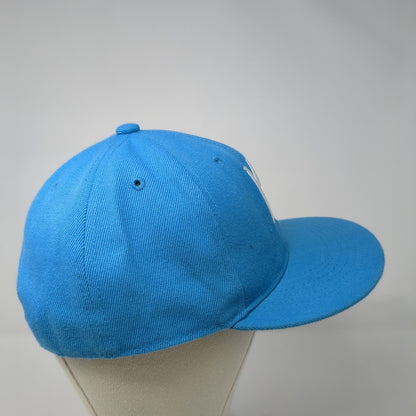 KC Snapback Hat Blue One Size Adjustable Embroidered Vented Holes 6 Panel Swag
