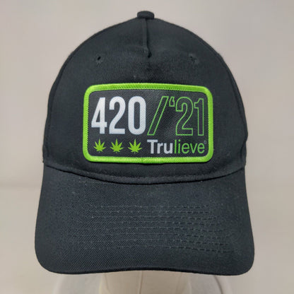 420/21 Trulieve Patch Strapback Hat Black One Size Port & Company